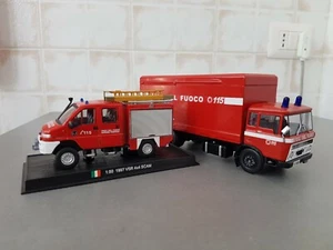 VIGILI DEL FUOCO -POMPIERI -FIRE ENGINE- IVECO SCAM 4X4 +CAMION DAF A 2600       - Foto 1 di 5