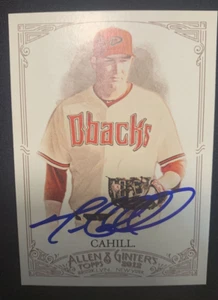Carta Trevor Cahill Arizona Diamondbacks firmata auto 2012 Topps Allen & Ginter - Foto 1 di 4