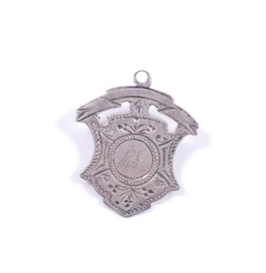 Antike viktorianische Albert Uhrenkette Medaille Birmingham 1899 HM 925 Sterling 2,7g  - Bild 1 von 5