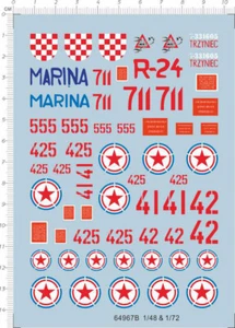 1/48 1/72 Mikoyan-Gurevich MiG-15bis Fagot-B Modelo de Luchador Kit Calcomanía Tobogán Acuático - Imagen 1 de 2