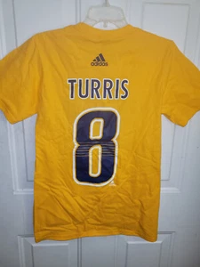 ADIDAS NHL T-SHIRT NASHVILLE PREDATORS KYLE TURRIS GOLD MEN'S XL - Picture 1 of 2