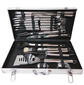 NS ILLNOIS DIVISION 25-teiliges Edelstahl Utensilien Set BBQ Grillen Camping etc. - Bild 1 von 15