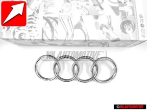 Genuine Audi Rings Front Grill Badge Emblem Chrome - 443853605 - Picture 1 of 6