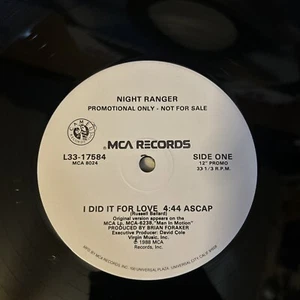 Night Ranger I Did It For Love 12" PROMO VINYL VG+/EX CLEAN VINYL - Picture 1 of 2
