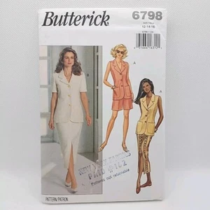 Butterick 6798 Misses' Skirt Shorts & Blouse Top Sewing Pattern Size 12-16 Uncut - Picture 1 of 8