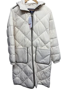 BNWT Lands End New Ladies Coat White S/M UK 10/12 RRP £185 New - Picture 1 of 12