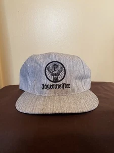 NEW Jagermeister Official Logo Gray Hat Baseball SNAPBACK Cap Classy & SWEET! - Picture 1 of 2