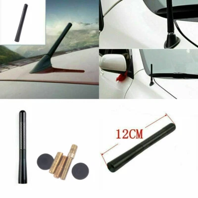 4.7" Fits FORD F-150 F-250 AM FM Black Short Stubby Car Radio Antenna w/ Screws - Image 1 of 4