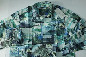 Tommy Bahama Shirt Paradise Vacation Turkish Blue ST324755 New LS Medium M - Picture 1 of 5