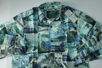 Tommy Bahama Shirt Paradise Vacation Turkish Blue ST324755 New LS Medium M - Image 1 of 4