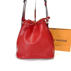 Auth Louis Vuitton Noe Shoulder Bag Epi Red Drawstring Bag M44007 handbag - Picture 1 of 10