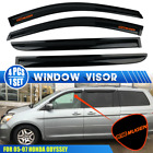 Fits 05-07 Honda Odyssey Window Visor Deflector Rain Guard Shade W/ Orange Mugen