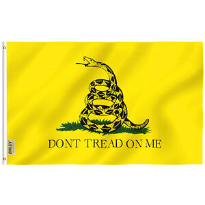 Anley 3x5 foot Don't Tread On Me Flag Gadsden Flag - Tea Party Flags Banner