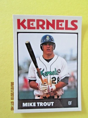OFERTA/(25)MIKE TRUUT/CEDAR RAPID KERNELS/#28/TARJETA DE LIGAS MENORES/NOVATO/COMO NUEVO Foto 1 de 2