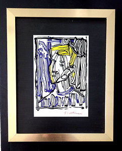 ROY LICHTENSTEIN + 1995 SIGNED POP ART PRINT  MOUNTED AND FRAMED + BUY IT NOW!!