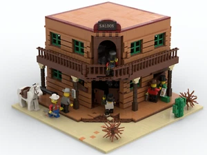LEGO MOC Custom PDF Modular Wild West Saloon and Inn Instructions! - Picture 1 of 8