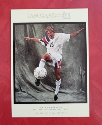1994 Upper Deck World Cup Signature Card English/Spanish # W13 Chris Henderson Foto 1 de 2