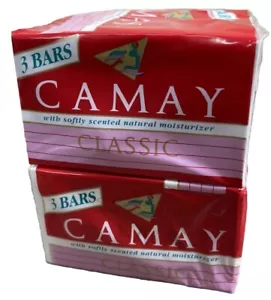 Camay Soap Pink Classic Softly Scented Beauty Bar 2 Packs of 3 P&G 6 Bars Total - Picture 1 of 6