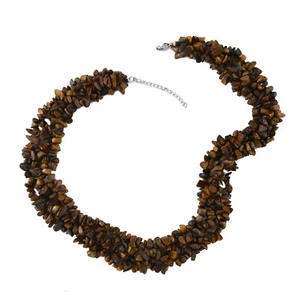 TIGER'S EYE CHIP NECKLACE #gemstonenecklaces #tigerseyenecklaces #gems - Picture 1 of 4