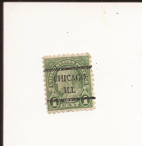 US Scott 581 One Cent Francobollo Verde Annullato Chicago Lotto A - Foto 1 di 2