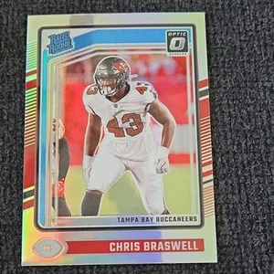 2024 Donruss Optic Chris Braswell SILVER HOLO RATED ROOKIE #220 Buccaneers RC - Picture 1 of 2