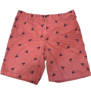 Pantalones Cortos Izod Agua Salada Para Hombres Talla 38 Rojo Salmón Langosta Golf Navegación Peces Chino - Imagen 1 de 8