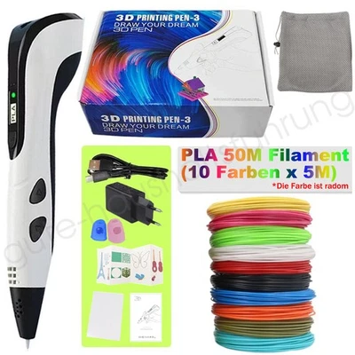 3D Stifte Set 3D-Druck-Stift mit 10Farben PLA-Filament 3D Pen DIY Kinder - Bild 1 von 4