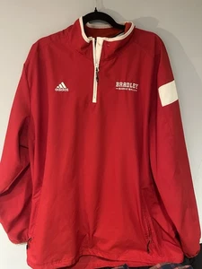 Adidas Quarter Zip Jacke Climaproof Rot Windbreaker Bradley Größe XXL - Bild 1 von 4