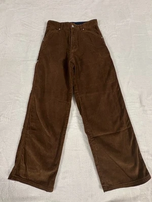 Pantalones de pana Tommy Hilfiger para mujer 16 marrón holgados Y2K frente plano pierna recta Foto 1 de 4