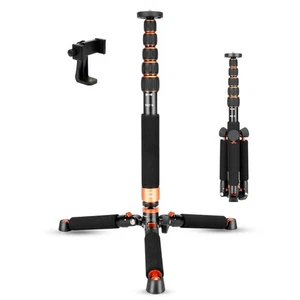Camera Aluminum Monopod with Metal Tripod Base.6 Sections 46-177cm/18-69inch ... - Picture 1 of 7