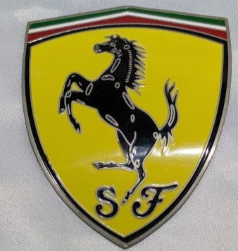 FERRARI 360 SPIDER COUPE PARTS FENDER SHIELD EMBLEM ORIGINAL - Image 1 of 4