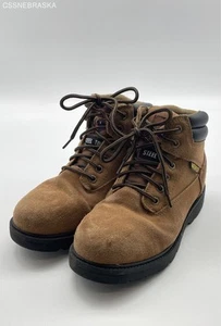 BRAHMA Brown Waterproof Leather Steel Toe Slip Resistant Work BOOTS - Size 9 - Picture 1 of 8