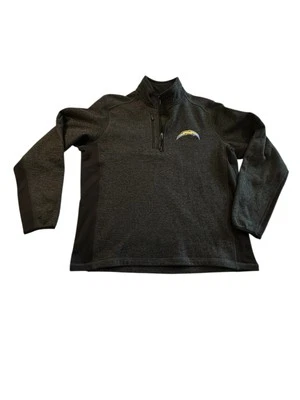 Antigua Hombres Los Angeles Chargers Chaqueta Pullover Suéter Negro Polar 1/4 Cremallera Foto 1 de 4