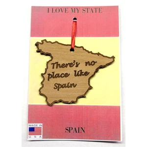 Land Spanien Ornament Holz Made in USA Reise Souvenir - Bild 1 von 3