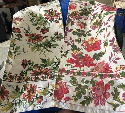 Two April Cornell Cream Floral Table Runners! - Image 1 of 4