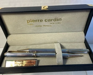 Vintage Pierre Cardin Pen/ Pencil Set In Original Box - Silver Tones NEW - Picture 1 of 4