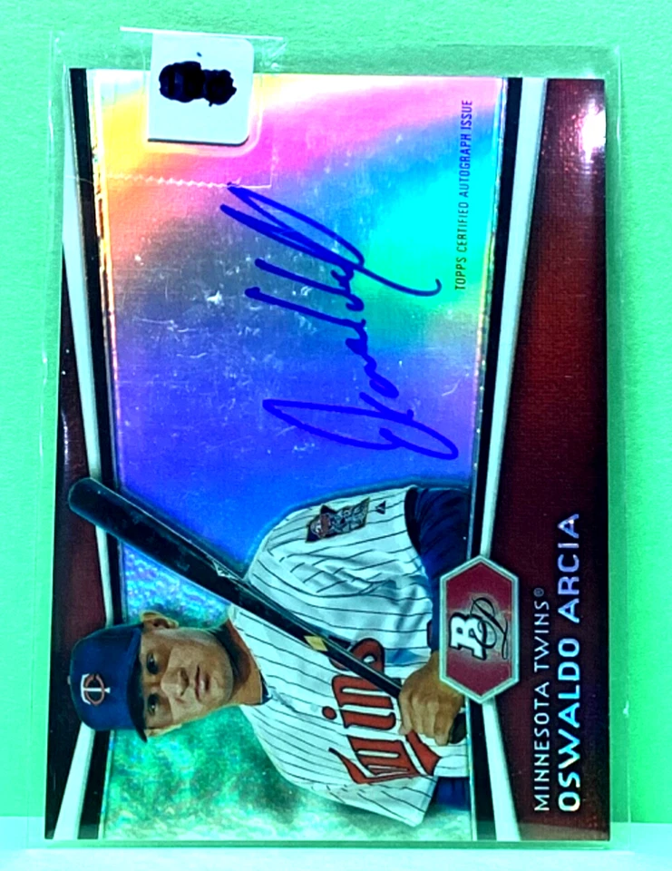 Tarjeta de novato Oswaldo Arcia 2012 Bowman platino autógrafo automático Foto 1 de 1
