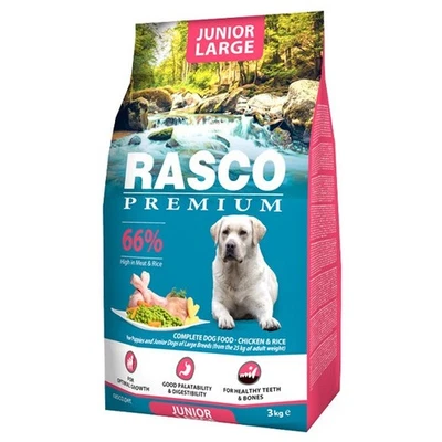 3kg Hundefutter Trockenfutter Junior Large für Welpen großer Rassen RASCO - Bild 1 von 4