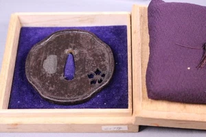 Espada y accesorios de bambú de hierro Tsuba de Japón #K6694 - Imagen 1 de 9