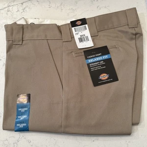 READ Dickies WP592DS Men's Relaxed Fit Cargo Pants Straight Leg Khakis Workwear - Picture 1 of 15
