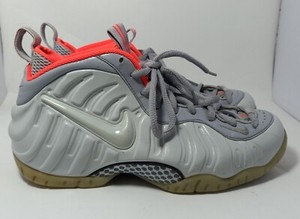 Nike Air Foamposite Pro Pure Platinum Men’s Size 8.5 (616750-003) Orange Gray