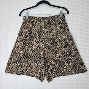 Vtg GUC Koret Womens Est. Small Brown Abstract Diamond Pattern Relaxed Shorts - Picture 1 of 15