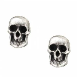 Alchemy Gothic Death Stud Earrings (Pair) • Local Stock • Gothic - Picture 1 of 2