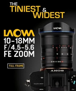 Laowa VE1018SFE 10-18mm f/4.5-5.6 Zoom Lens for Sony FE-Mount - Picture 1 of 4