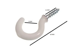 Tassenhaken 19 mm bis Schulter Gesamtlänge 30 mm weiß PVC beschichtet mit Packung 50 - Bild 1 von 1