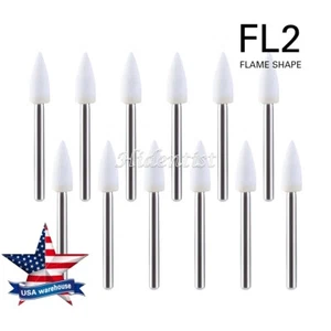 Llama dental piedra blanca pulido FG fresas punto abrasión fresa 12 piezas/paquete FL2 EE. UU. - Imagen 1 de 16