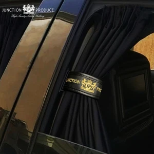 4 piezas Junction Produce cortinas doradas JP correas de cuero cenefa de sombra de coche talla S - Imagen 1 de 11