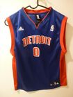 Adidas # 0 Andre Drummond Detroit Pistons NBA Basketball Jersey Boy&#39;s Size 18-20