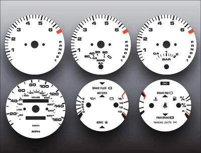 Medidores de cara blancos para Porsche 944 1986-1991 automático Foto 1 de 4