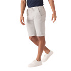Mens Cotton Chino Shorts Light Grey Slim Fit Stretch Summer Half Pant Beach Pant